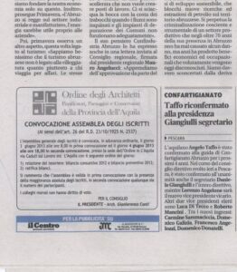 articolo centro conferma presidente
