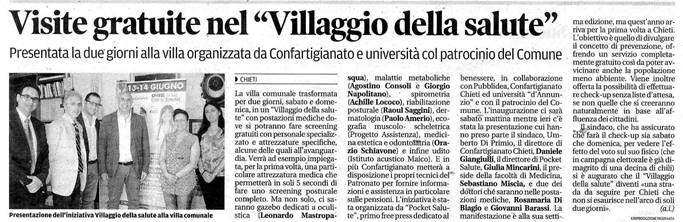 Visite gratuite nel “Villaggio della salute”