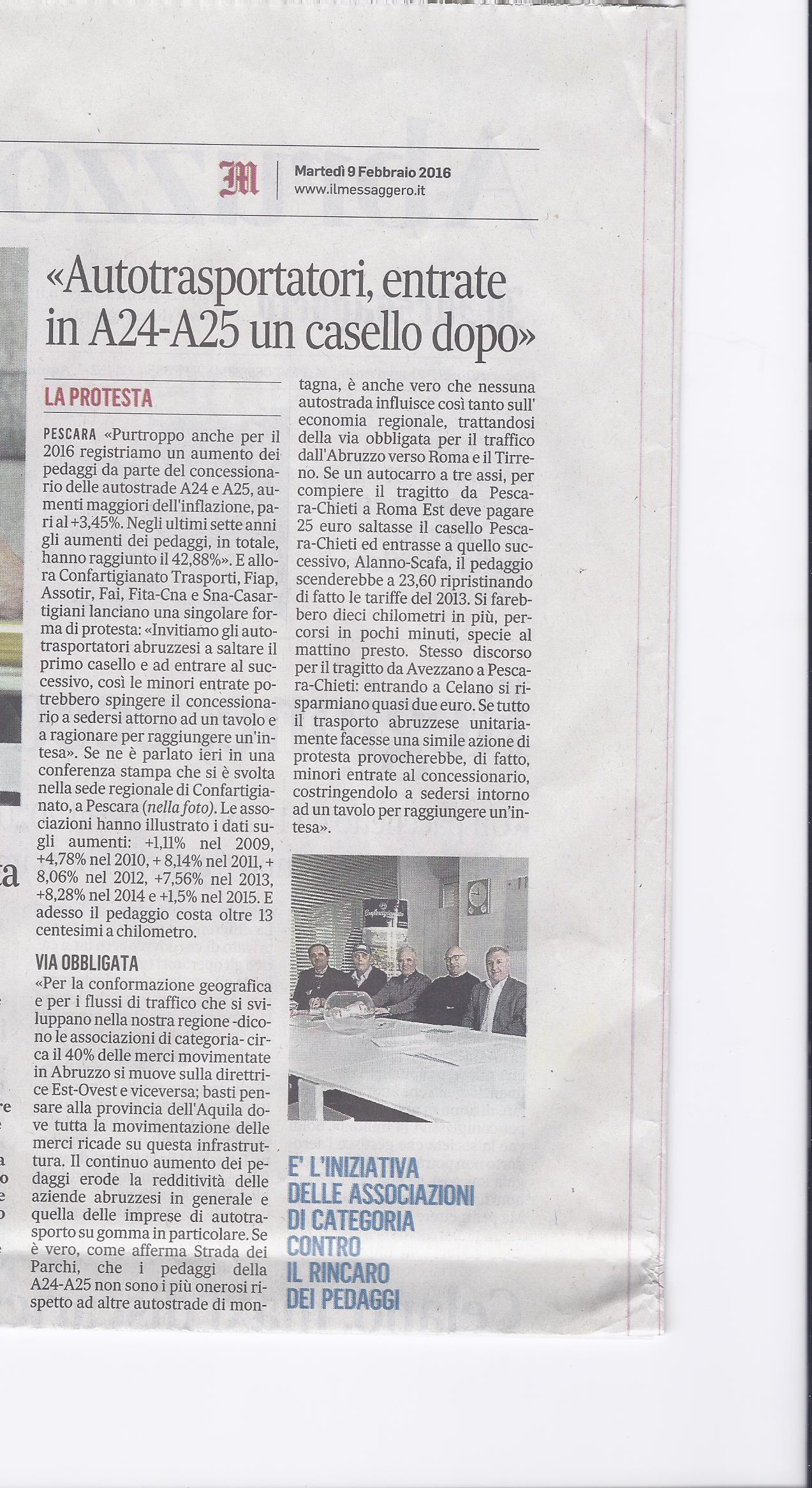 messaggero 9 febbraio 2016